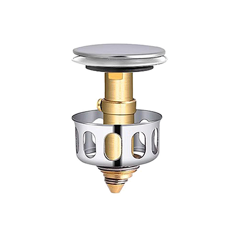 The washbasin lid can be flipped to replace the spring core, the drain accessory leaks, the face plug of the sink basket hole is pressed, the cover is pressed, and the filter screen is blocked Item Picture