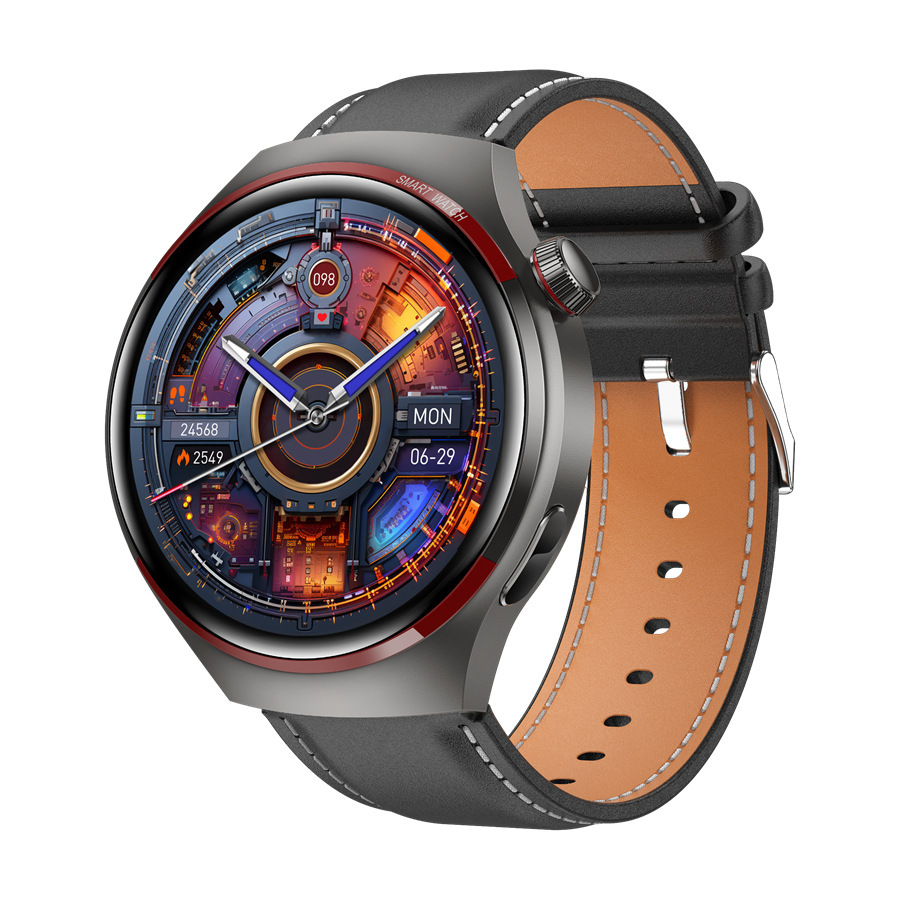 The cross-border bestseller Watch4pro smartwatch features smart sports calls, heart rate, blood oxygen, blood pressure monitoring, NFC offline Application Scenario