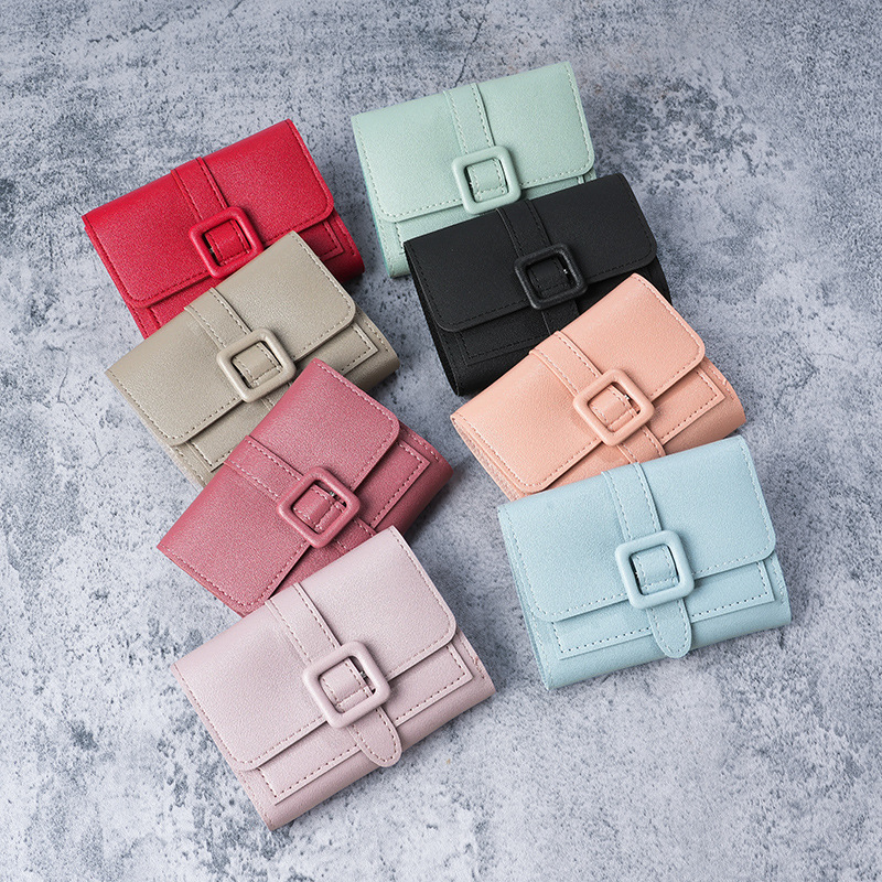 New women's wallet short solid color card bag Spring women's style high-end Wallet cross-border coin purse women wholesale Application Scenario