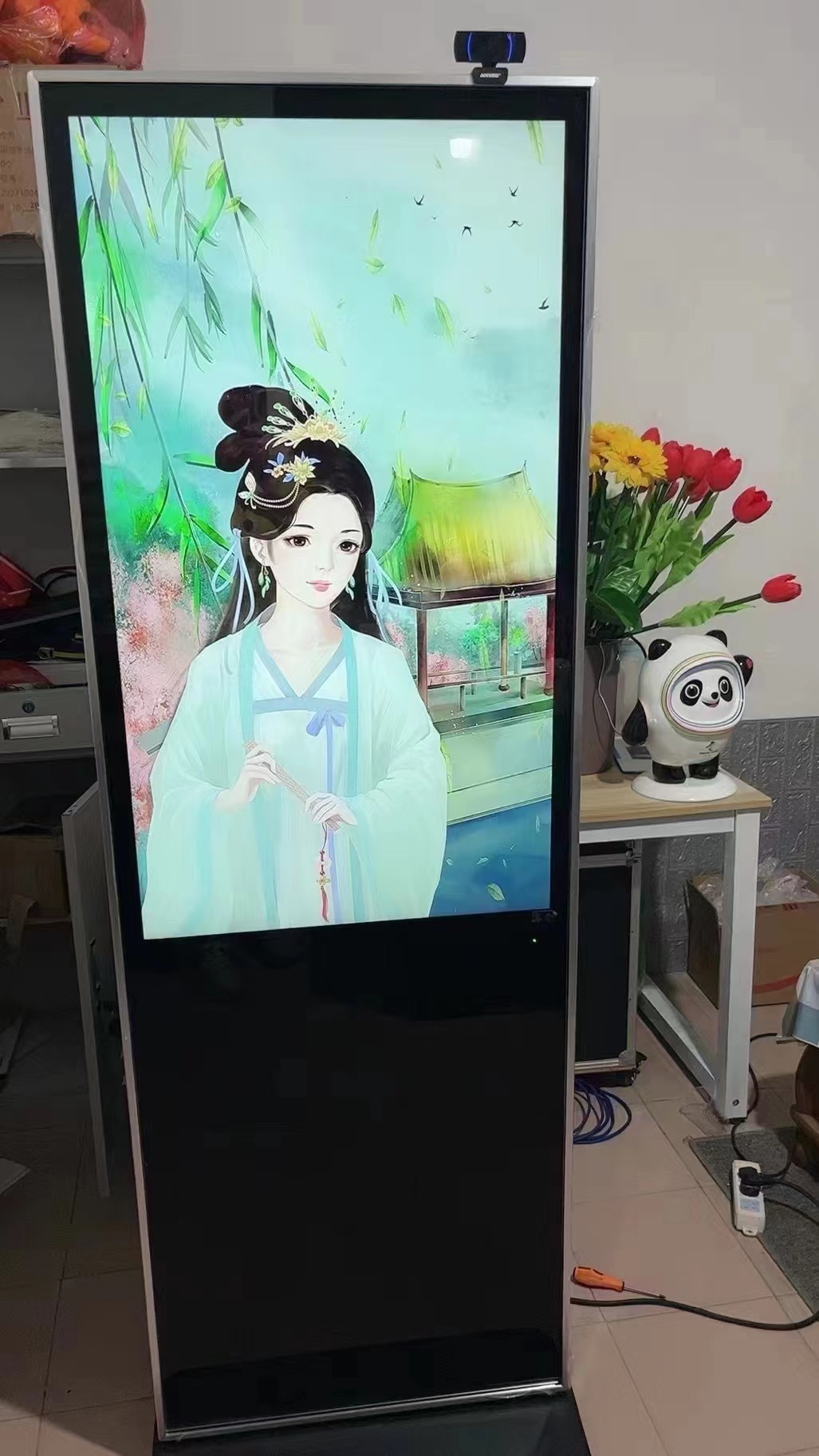 One-click background face recognition without photo-taking AR fusion device, green screen integration into interactive scene rental device Application Scenario