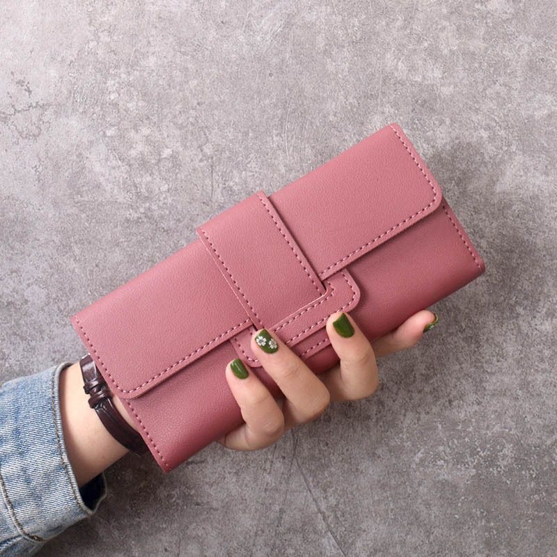 2022 New women's long wallet, 30% off clutch, multi-functional PU leather bag, Korean-style simple and fashionable wallet Application Scenario