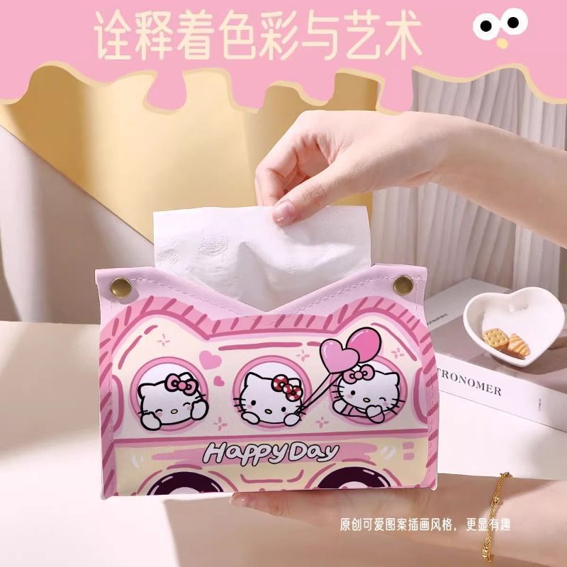 ins Bus Kt Cat Creative Paper Box, Living Room Tissue box, Napkin box, storage case, Tissue box, Home bedroom for women details Picture
