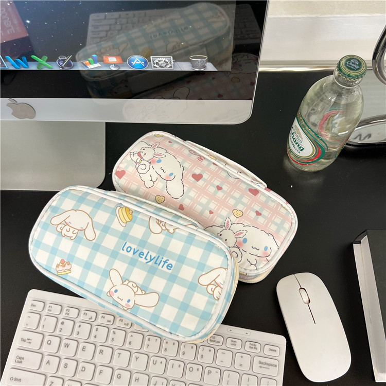 Cute, ins, simple little dog stationery box, high appearance level, creative large-capacity student pen case, multi-functional storage bag Application Scenario