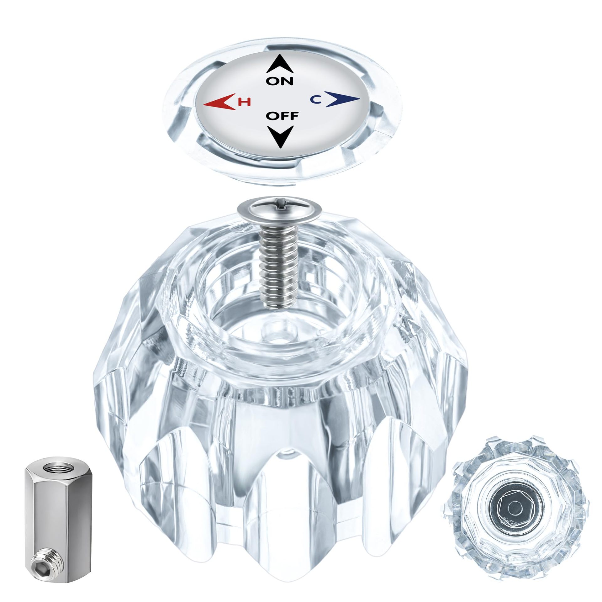 Delta RP41661C North American bathtub showerhead handle replaces acrylic faucet handle Item Picture