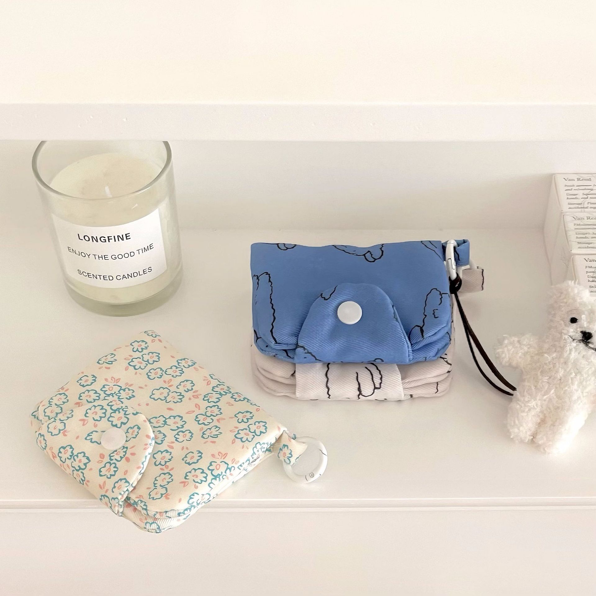 Korean ins bow coin purse, cute and girlish, portable and multi-functional storage card case, small bag pendant Item Picture