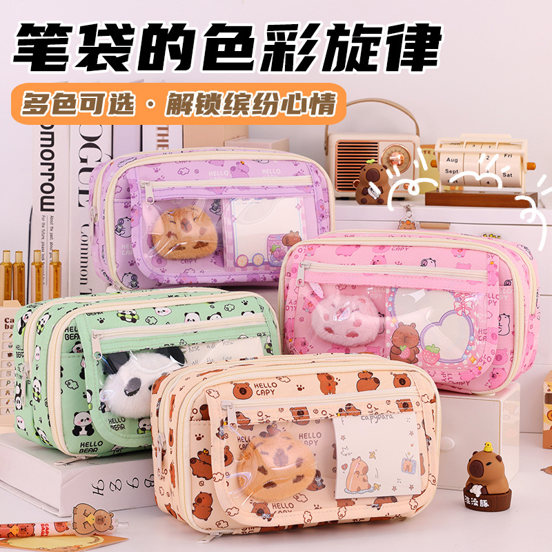 Kapipala 9-layer large-capacity transparent pencil case, high appearance level stationery box, multi-functional pencil box for junior high school and primary school students Application Scenario