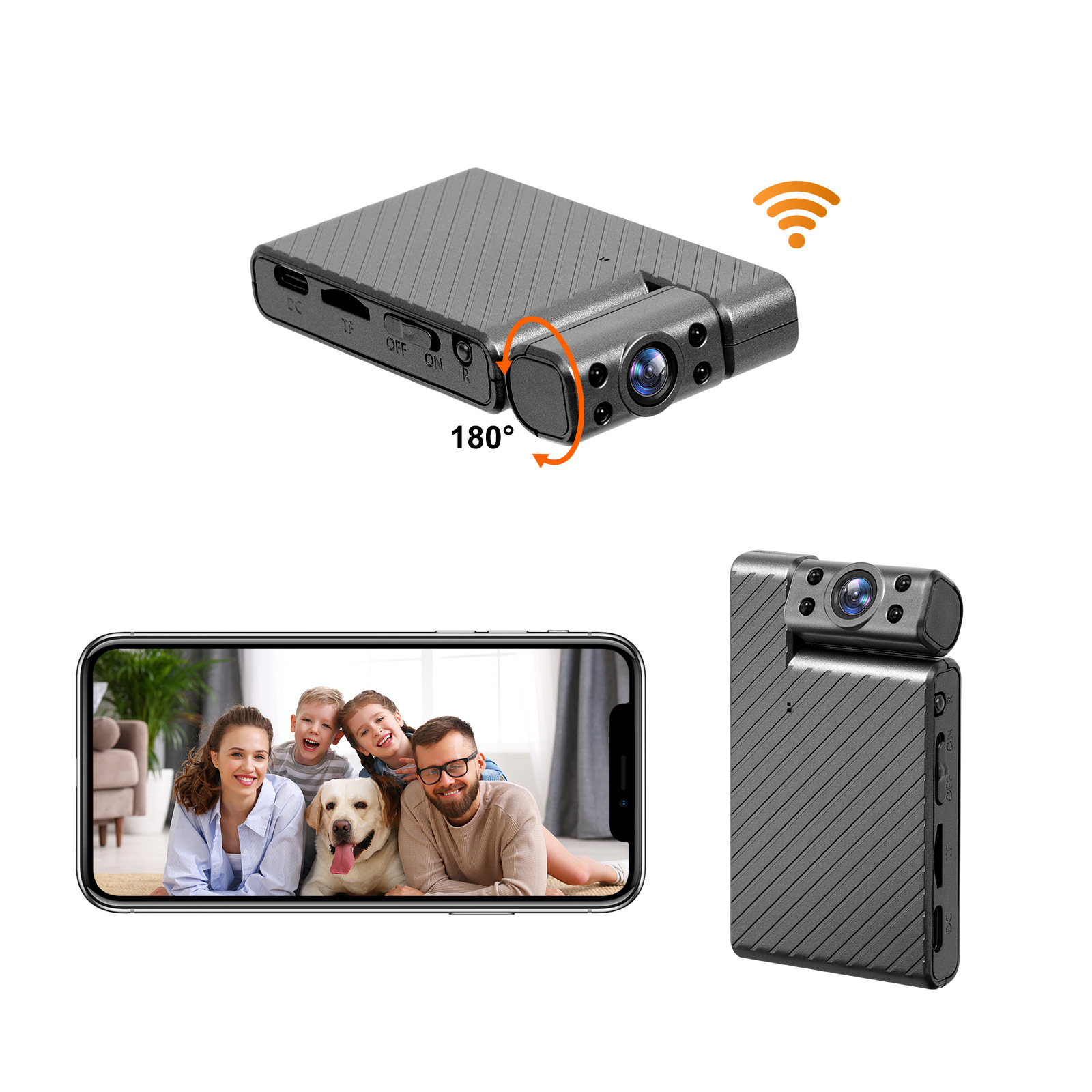 Cross-border high-definition intelligent security camera, WIFI night vision surveillance camera, wireless network, rotatable lens Application Scenario