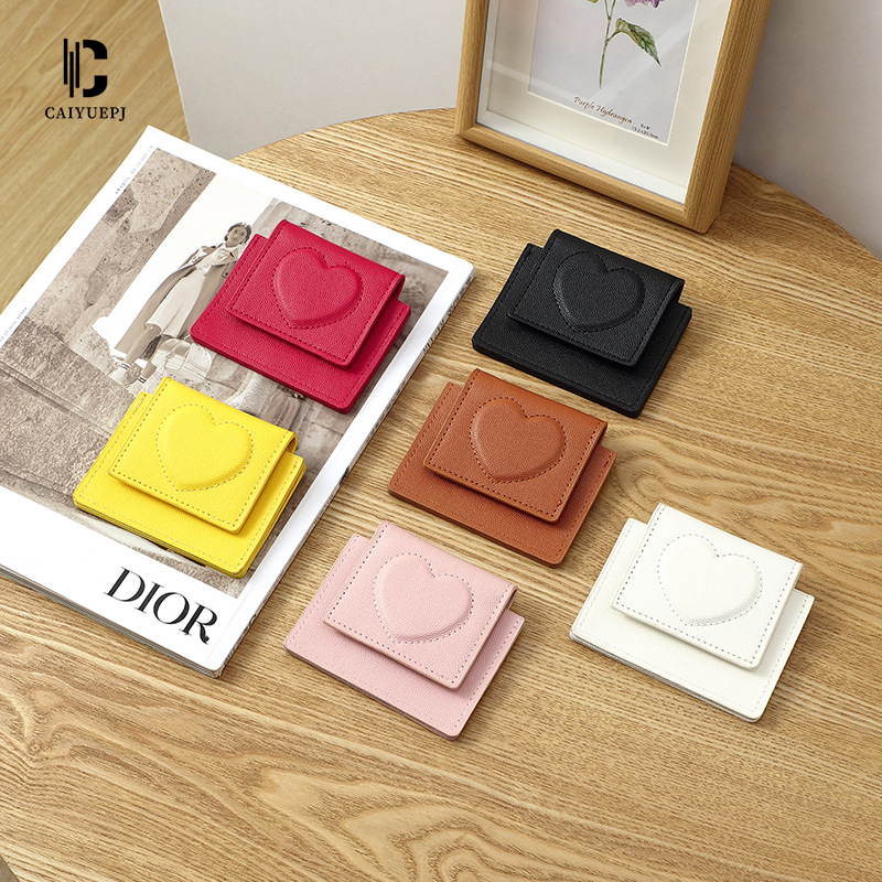 New macaron color women's small wallet wholesale, InS-style Korean version heart embossed short coin purse for women Application Scenario