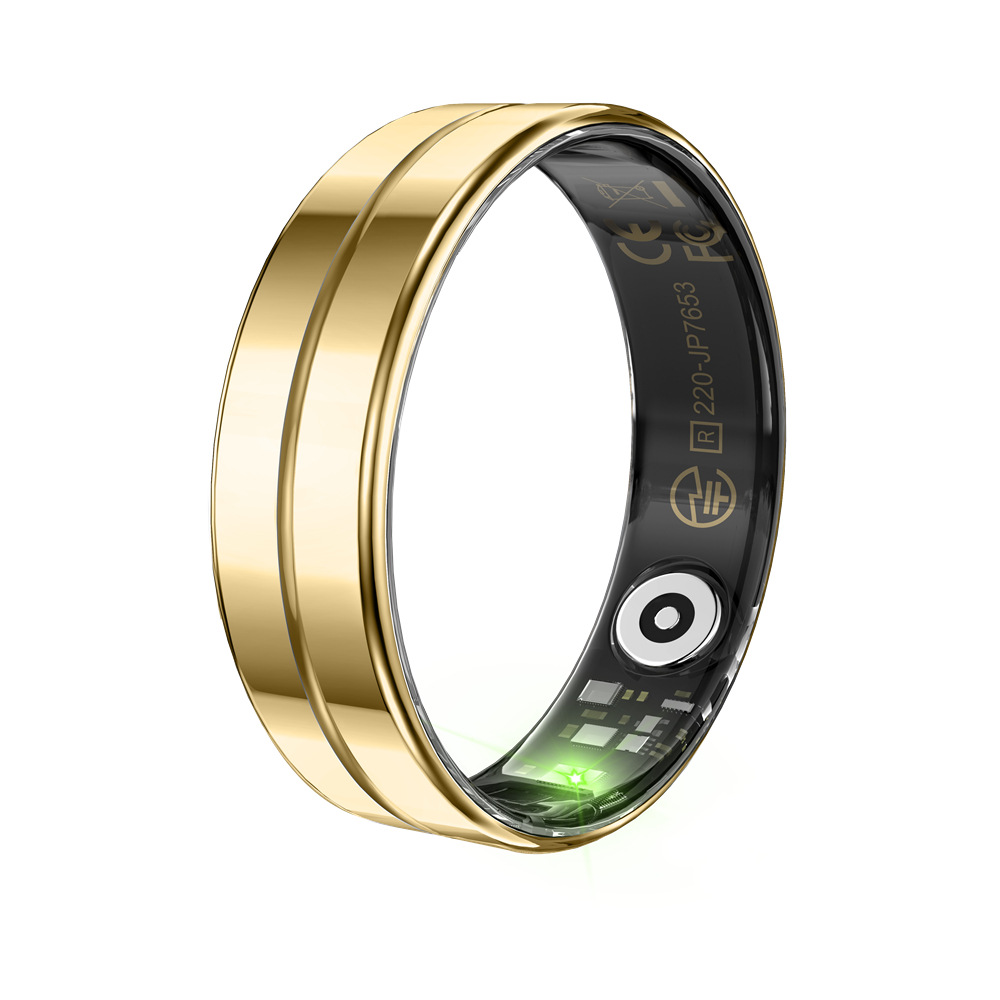 The new cross-border R11 smart ring comes with a charging case, heart rate, blood pressure, blood oxygen, sleep, exercise step counting, waterproof and photo-taking features full figure