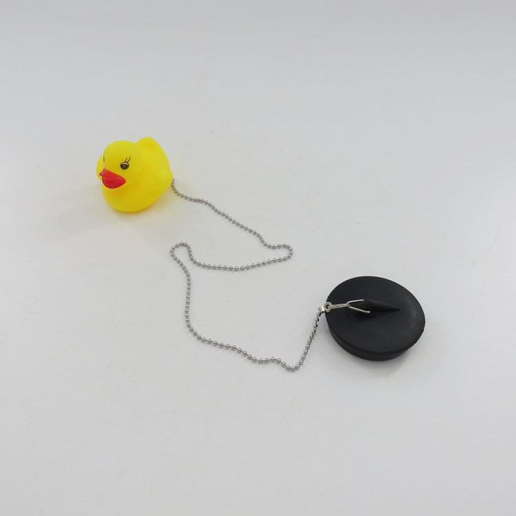Toilet, bathroom rubber stopper, sink, pool, pig, bathtub stopper, water leak cover, vinyl PVC duck cartoon doll Application Scenario
