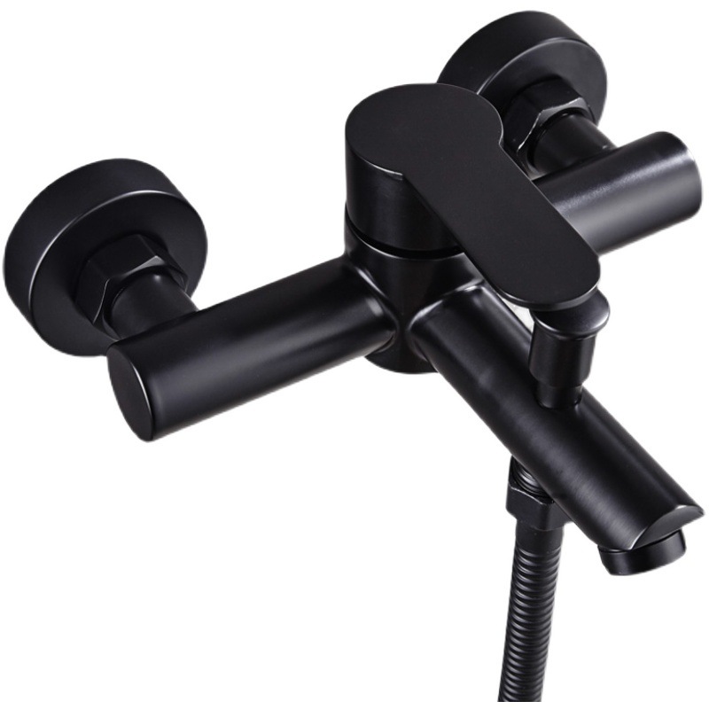 Mixing valve, hot and cold water faucet, bathroom, bath, shower, stainless steel three-in-one faucet, showerhead, mixing valve Specification drawing