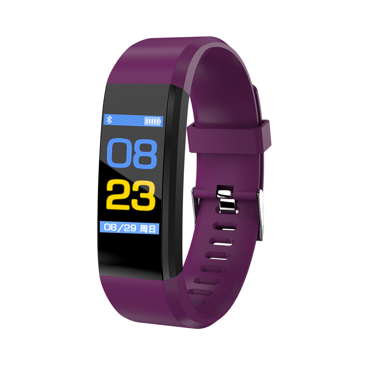 New 115plus color screen smart bracelet, sports waterproof, step-counting, Bluetooth synchronous strap, heart rate and blood pressure gift details Picture