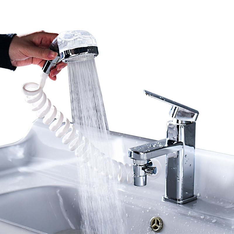 Washbasin faucet, external shower head, bathroom washbasin, extended hair washing product, handheld small nozzle hair washing device full figure