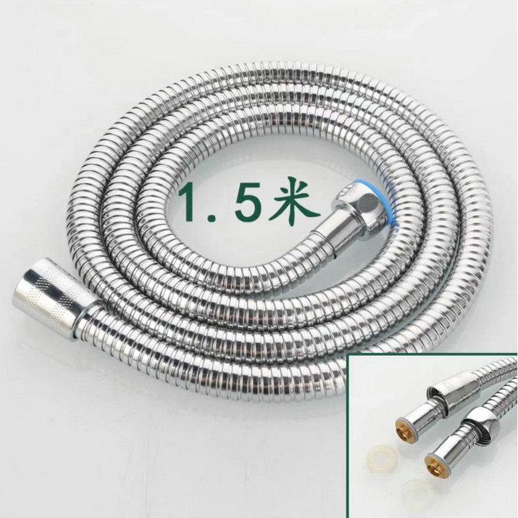 Stainless steel shower hose, shower head, metal hose, water heater outlet pipe, shower head set manufacturer Item Picture