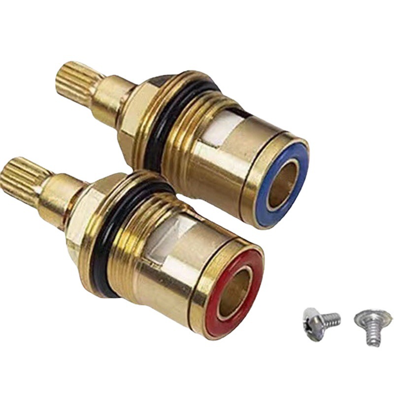 Cross-border best-selling quick-opening valve core brass ceramic double-tooth valve core disc-type faucet valve repair parts Item Picture