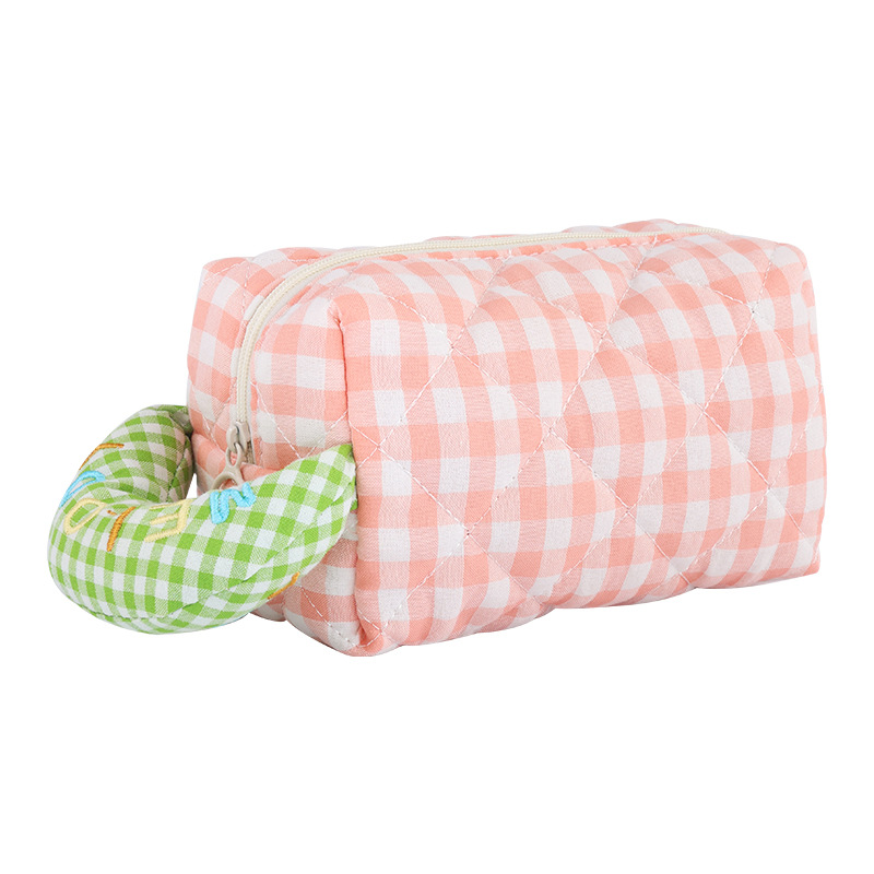 Macaron-colored makeup bag, portable, high appearance level toiletry bag, large-capacity storage bag, cute Instagram makeup storage bag Item Picture