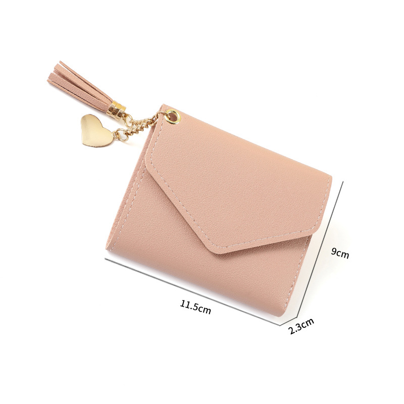 New style wallet for women, short solid-color card case, simple cross-border coin purse source manufacturer for summer 2023 Item Picture
