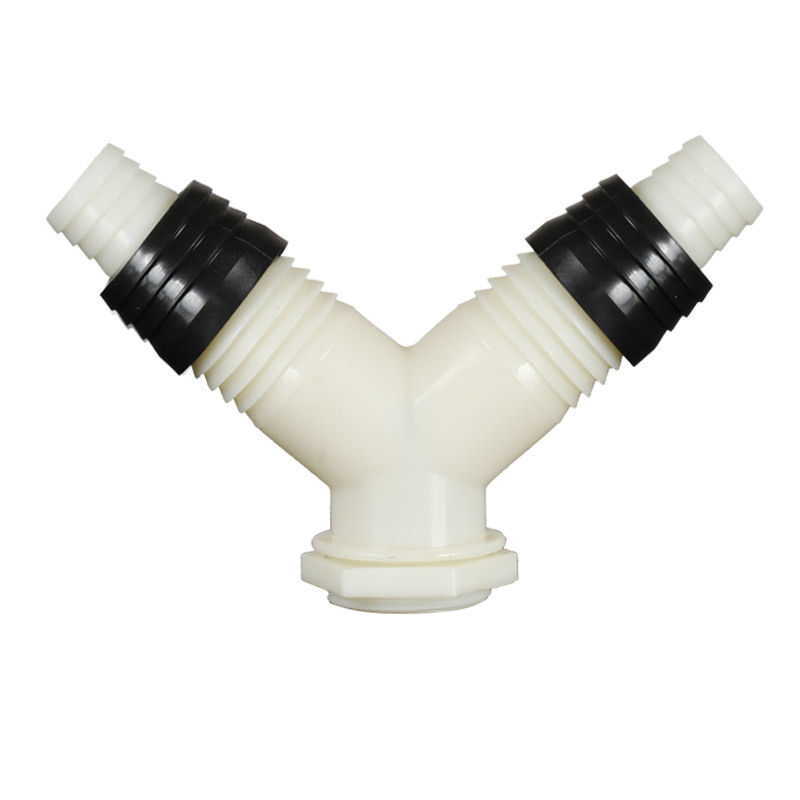 Washbasin washing machine drainage anti-odor three-way elbow floor drain interface plastic joint dual-purpose double drainage Item Picture
