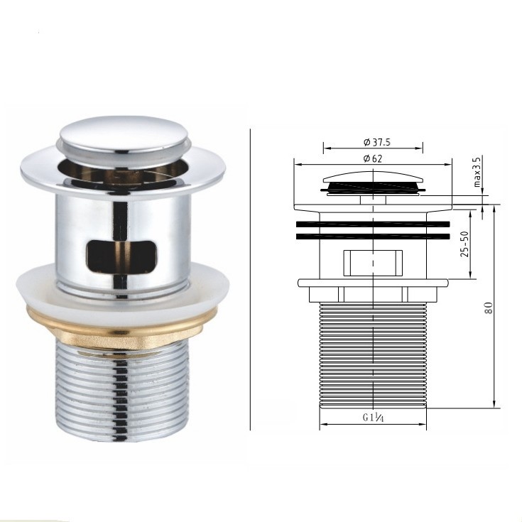 Factory direct sales of European-style washbasin drain, zinc alloy drain, washbasin press and bounce, stainless steel drain Application Scenario
