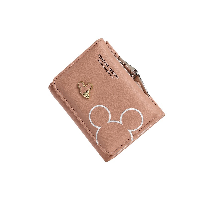 New cute wallet for women, short card case, cartoon print, simple cross-border student coin purse, original manufacturer Item Picture