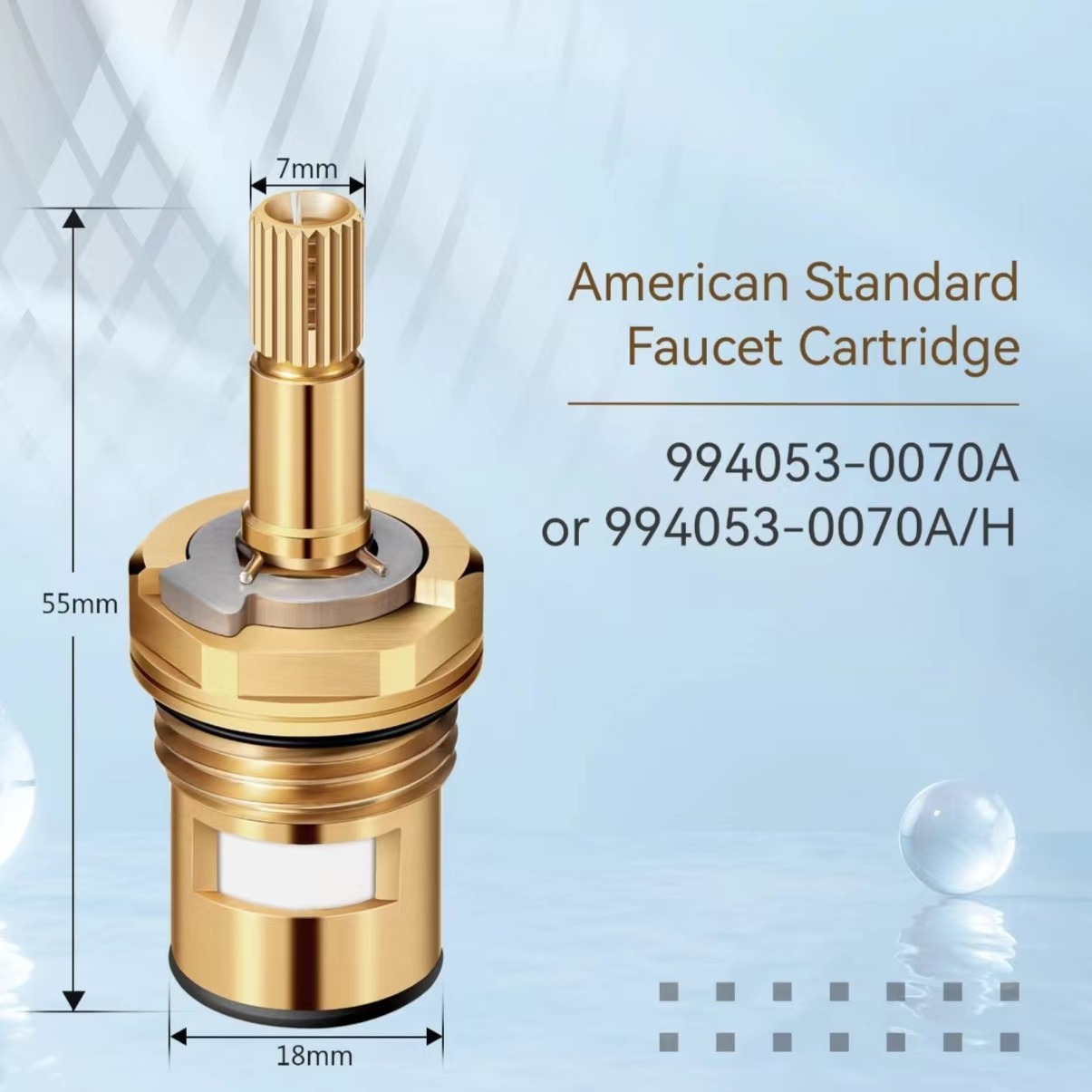 Brass hot water faucet, ceramic valve core, universal all-copper valve core, hot water high-temperature resistant faucet, quick-opening copper accessories details Picture