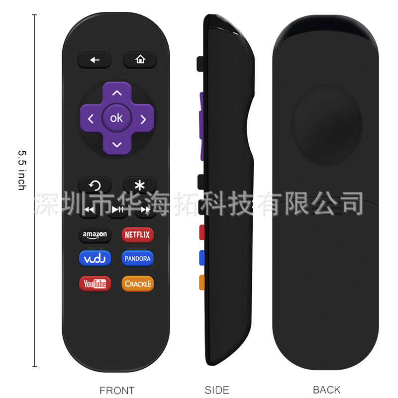 Roku YouTube Remote control Roku LT HD XD XS 1 2 3 4 Universal Replacement 6-key Remote control Item Picture