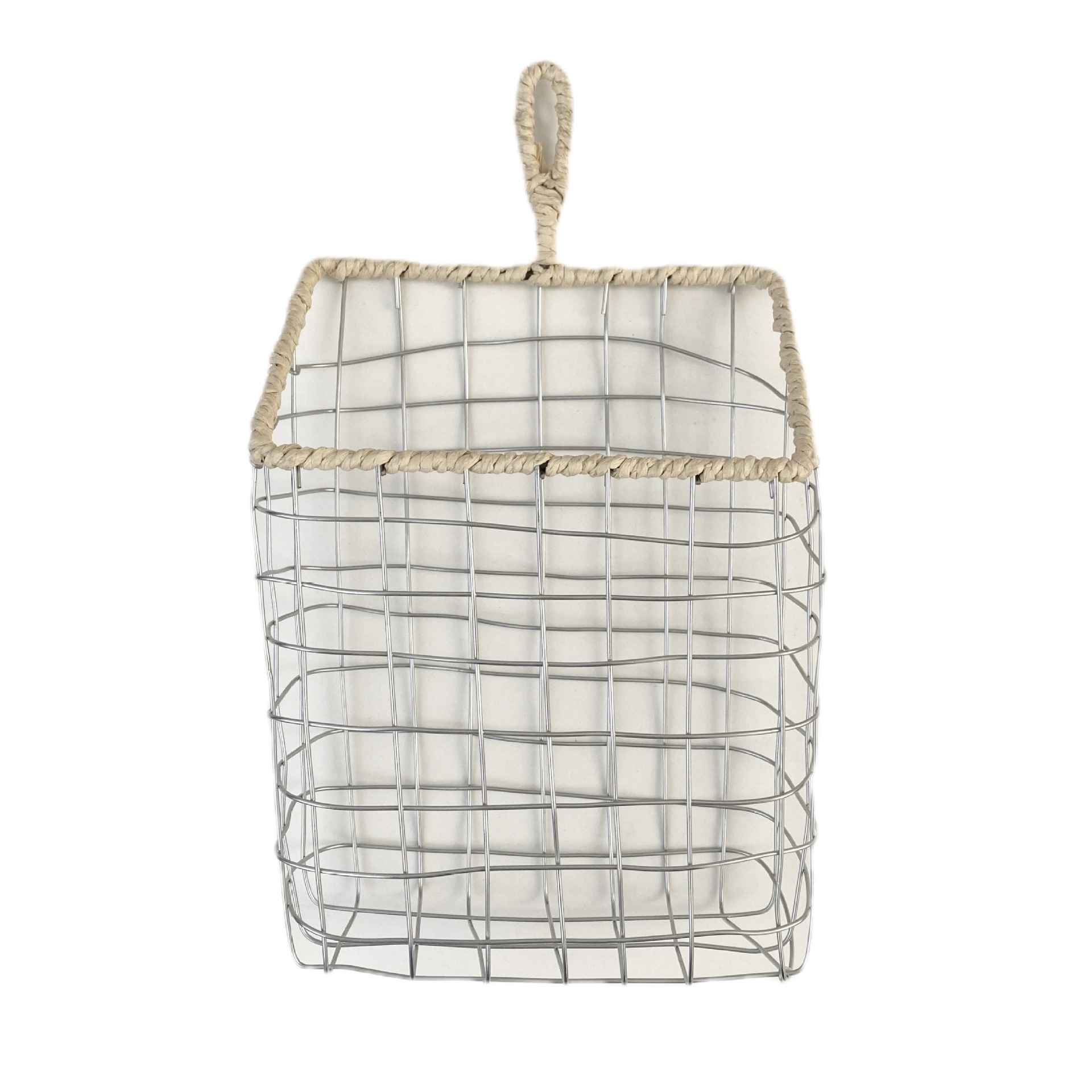 ins Nordic wall-mounted storage basket, hanging woven iron basket, storage basket, kitchen sundries hanging basket, ironwork storage basket Item Picture