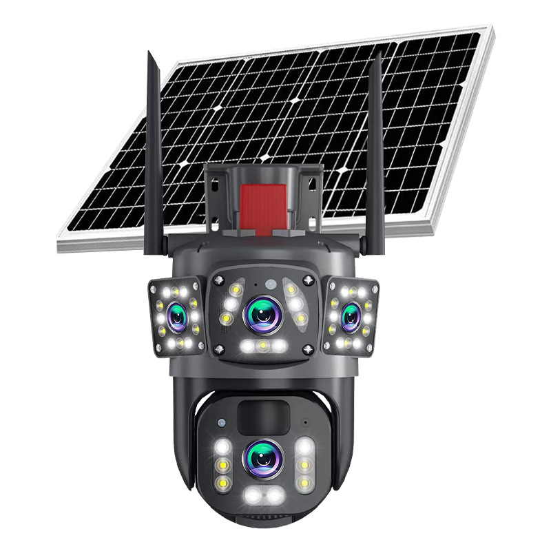 Solar-powered surveillance camera, 360-degree unobstructed view, mobile phone remote home outdoor ultra-clear night vision outdoor camera Item Picture