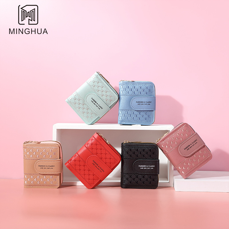New style wallet, short card case for women, high-end cross-border printed zipper coin purse, original factory details Picture