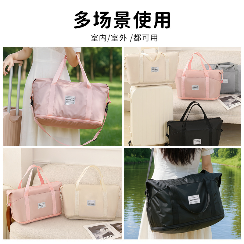 Women's large-capacity carry-on luggage bag, travel bag, clothing storage large bag, men's boarding bag, short-distance maternity bag details Picture