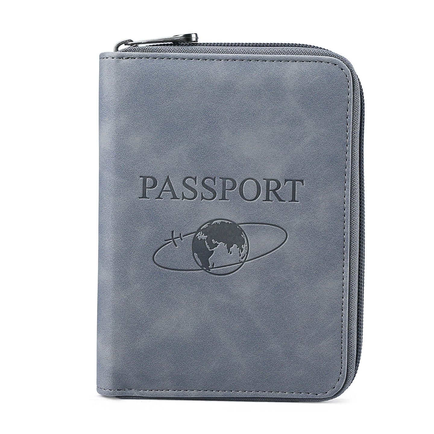 The new cross-border multi-functional women's long zipper passport bag from Ailun features a fashionable color-blocking travel air ticket storage and document preservation Item Picture