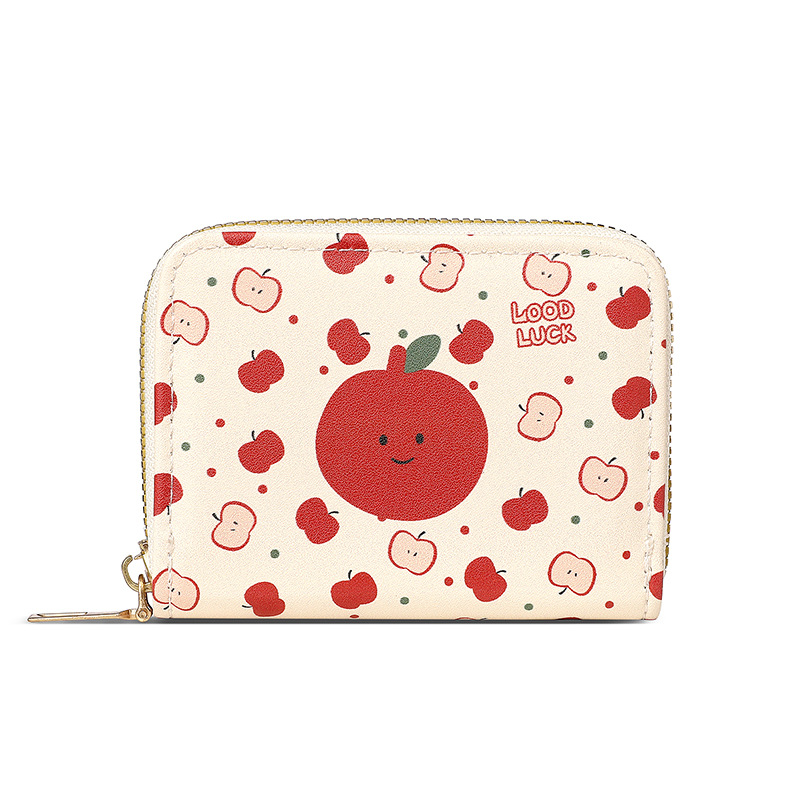 ins card case for ladies: Cartoonish, cute, ultra-thin, creative, compact, multi-slot, large-capacity, anti-demagnetization coin purse Item Picture