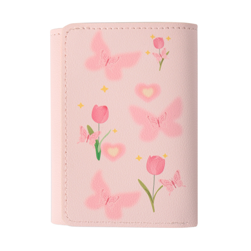Butterfly, a bestseller in foreign trade, is a short, fresh and cute wallet with a 30% discount. It has many functions, including a coin purse, ID card and card holder Item Picture