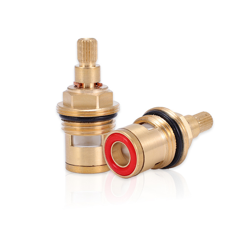 Coarse-tooth double-tooth ceramic valve core, Amazon bestseller, cold and warm brass ceramic faucet valve core, bathroom accessories wholesale Item Picture