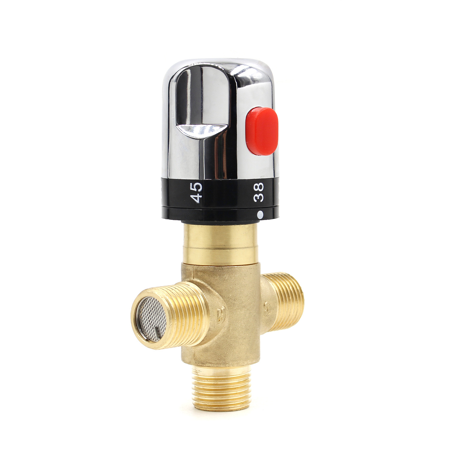 Brass constant-temperature mixing valve, bathroom constant-temperature faucet, temperature-controlled mixer constant-temperature valve, home decoration constant-temperature pipeline valve Application Scenario