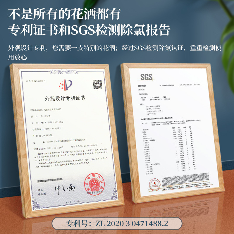 Filter showerhead, water purification, handheld three-speed pressurized water-stop, skin care, bathroom, shower head, pressurized lotus pod Specification drawing