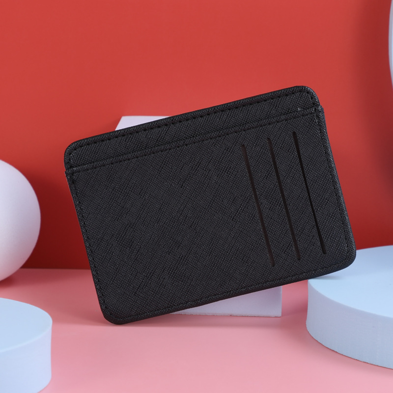 2022 New Cross-patterned card case for women with multiple slots, simple, fashionable and classic solid color coin purse for women on Instagram Specification drawing
