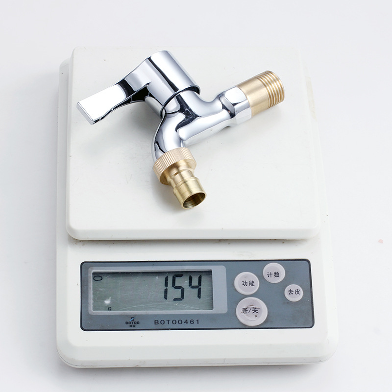 Copper extended by 4 fen, fully automatic washing machine special faucet, one in and two out, double out washing machine faucet for household use Application Scenario