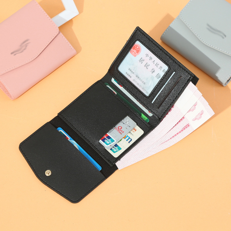 Women's short wallet 2020 new Korean version wallet, leather coin purse, small wallet, PU, 30% off purse details Picture