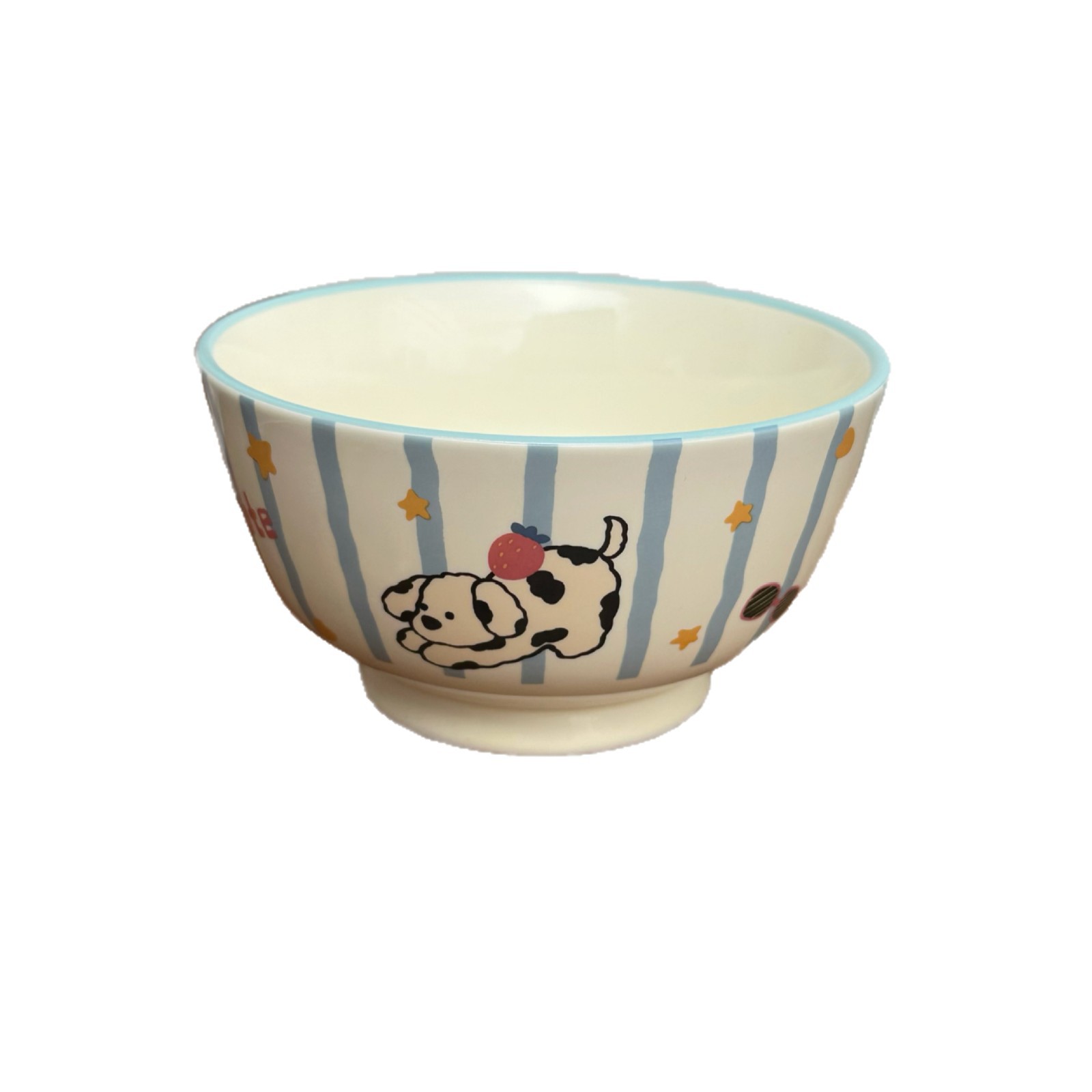 Cartoon animal cute pet rice bowl, healing ceramic rice bowl, household high appearance level rice bowl, cute dessert salad bowl Item Picture