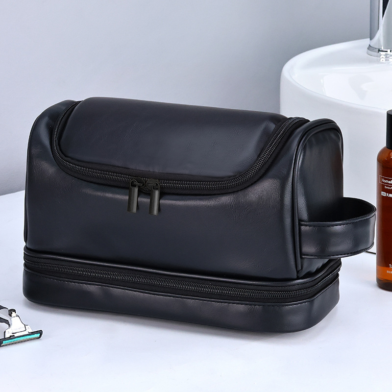 Cross-border large-capacity high-end makeup bag, business travel portable men's toiletry bag, cosmetics storage bag full figure