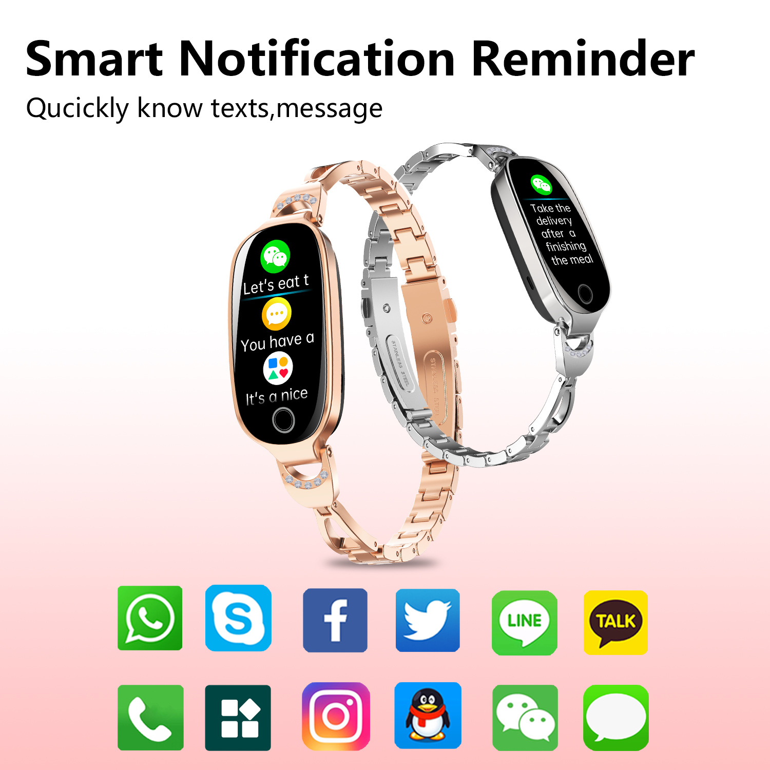 The new product F81 women's smartwatch is a non-invasive blood glucose, blood oxygen, blood pressure, body temperature and heart rate monitoring fitness step-counting wristband Application Scenario