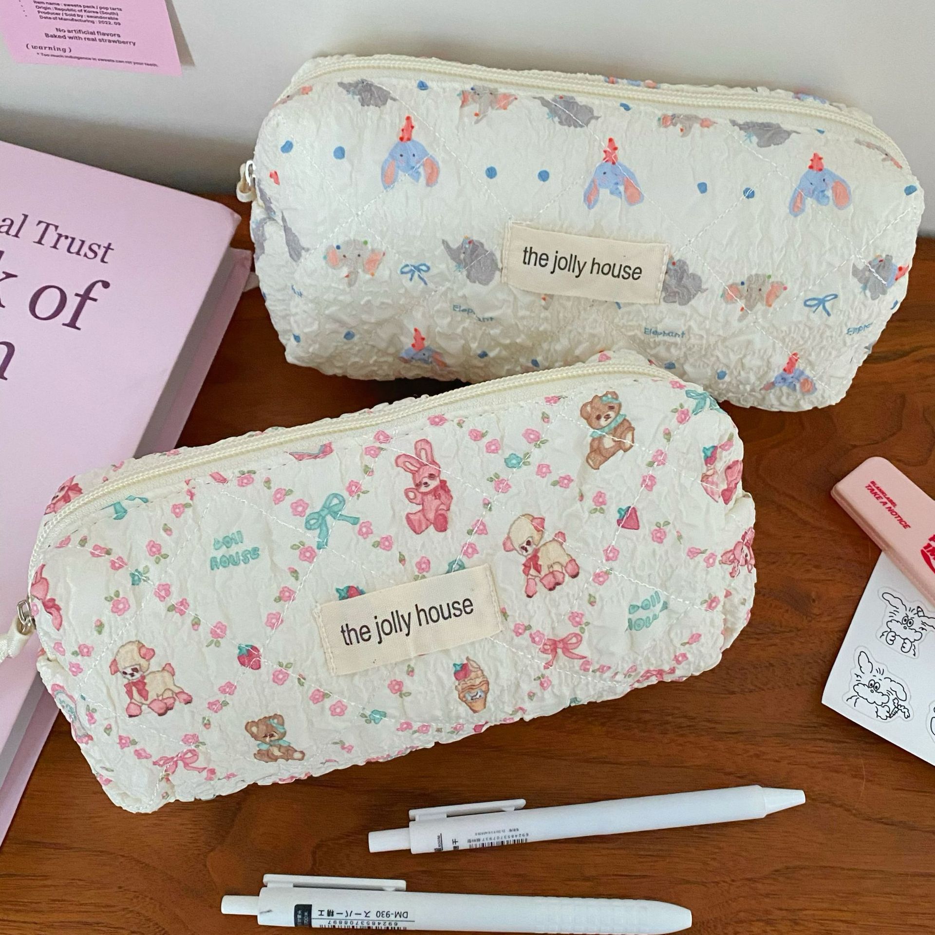 ins high appearance level pen case bubble foam new large-capacity junior high school girls' stationery bag, girls' pencil case storage bag full figure