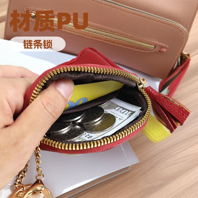 Mini creative cartoon zipper coin purse, cute keychain coin bag for ladies on Instagram, cross-border trend for women Specification drawing