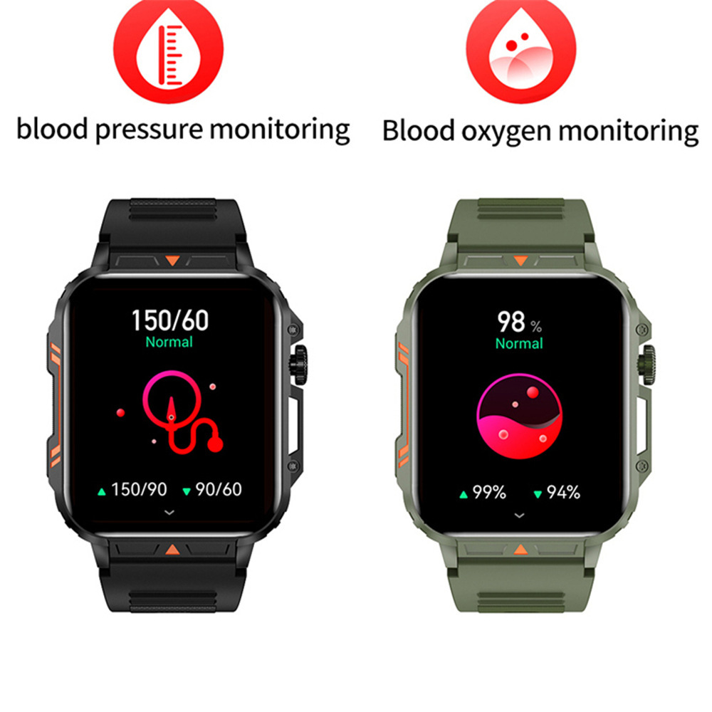 The new outdoor three-proof L81 smartwatch features Bluetooth calls, heart rate, blood pressure, sleep, health monitoring, and step counting during exercise Specification drawing