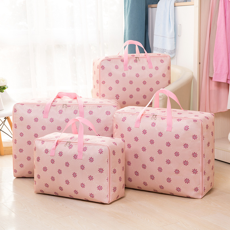 Seasonal Oxford cloth moisture-proof cotton quilt bags, large-capacity home clothing storage bags, in-stock quilt sorting and moving bags details Picture