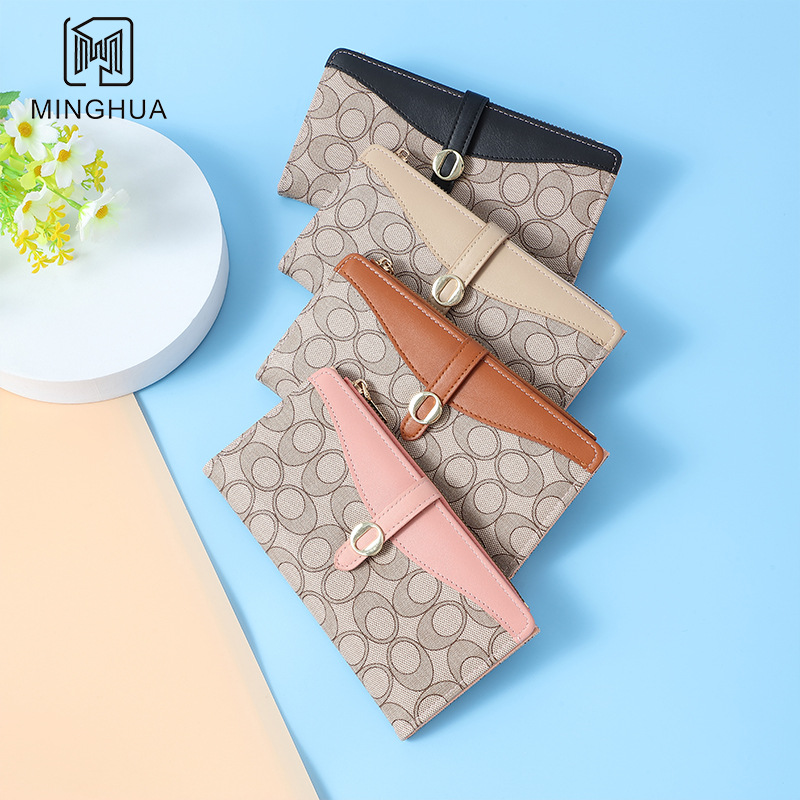 New long women's wallet 2023 autumn/winter coin purse, women's high-end patterned zipper clutch wholesale details Picture