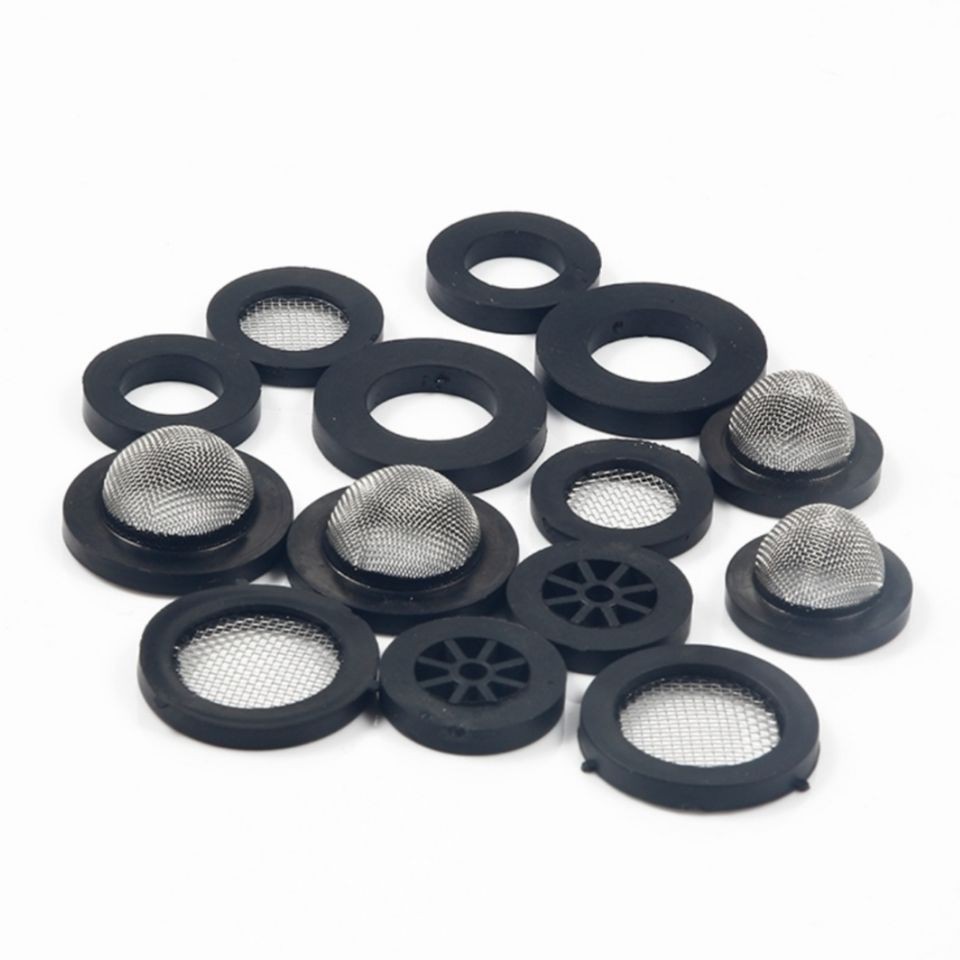 Thickened flat gasket, 4-point and 6-point rubber silicone belt mesh, anti-sand and stone faucet sealing ring, kitchen hose, showerhead accessories, tight Application Scenario