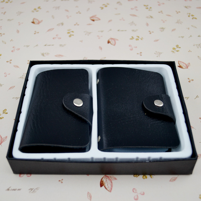 Exquisite gift box, card case and key case set. The gift box set can be printed with logo details Picture