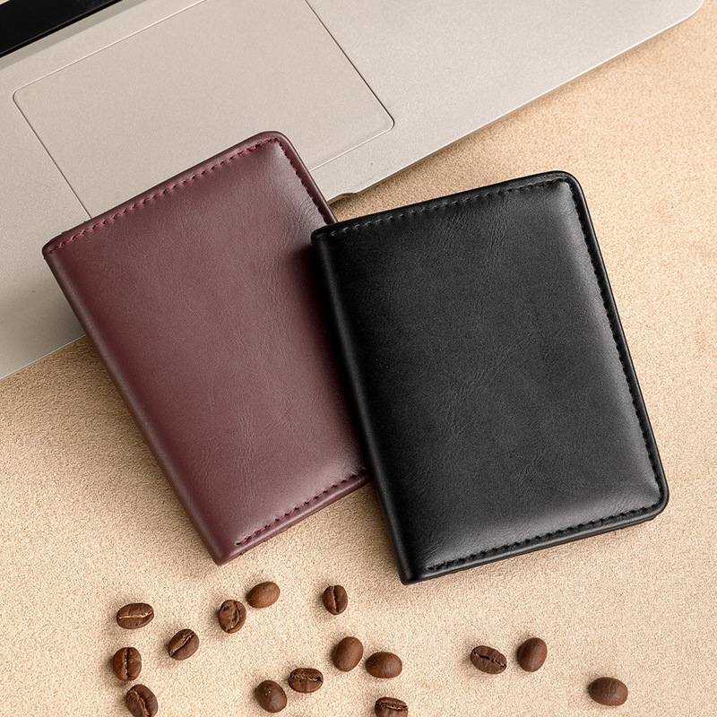 Ultra-thin bank card case for men and women, true soft pickup clamp, small card case, driver's license card holder manufacturer wholesale full figure